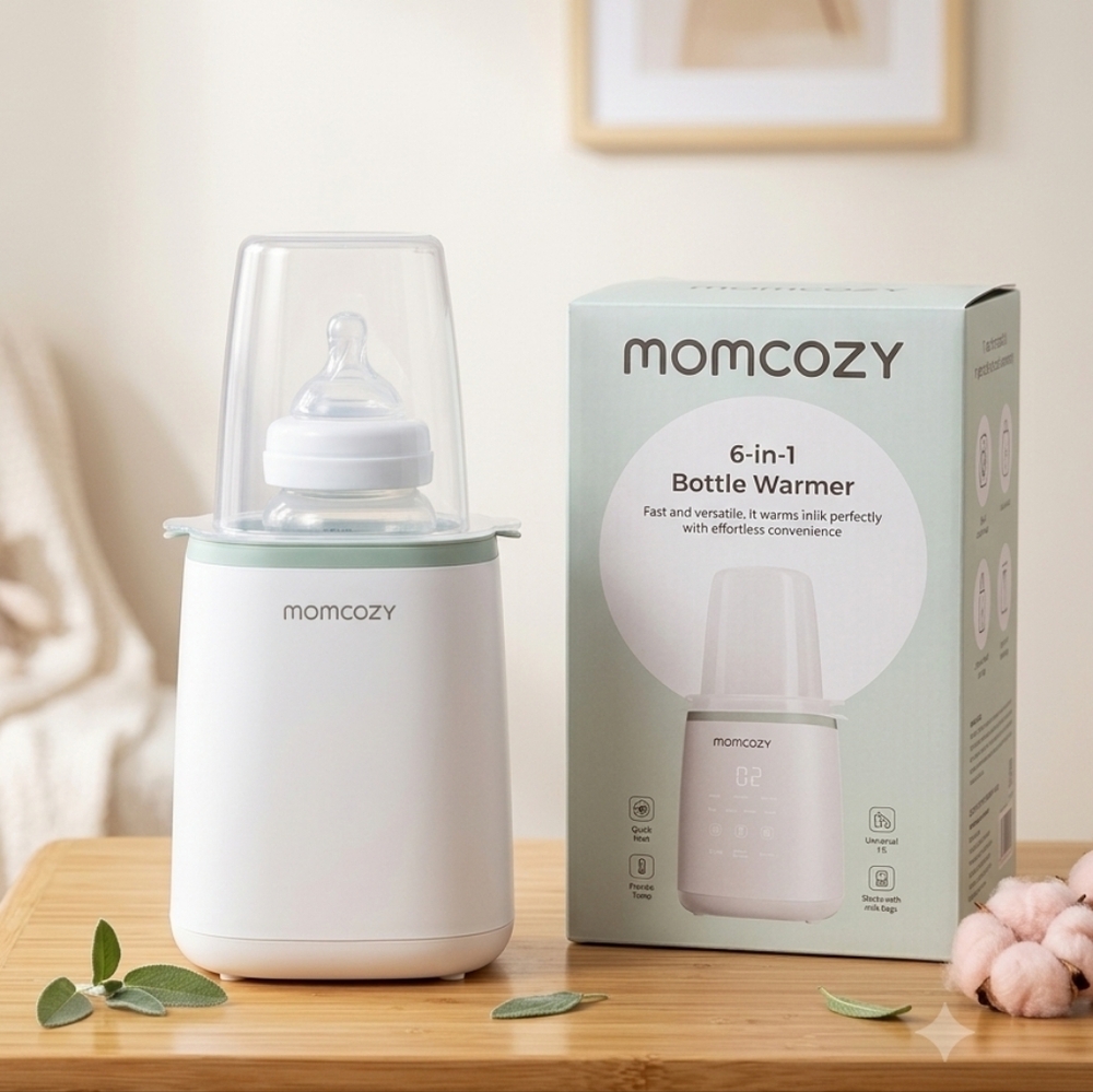 momcozy Green and White 6-in-1 Bottle Warmer- missing measuring cup and manual - Picture 2 of 6